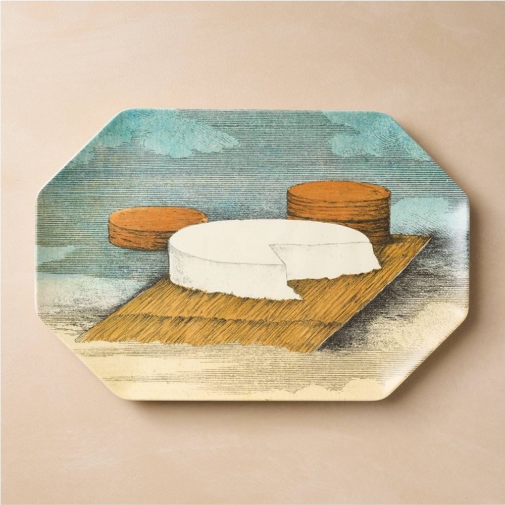JOHN DERIAN NWT melamine hexagon cheese serving platter -10x15